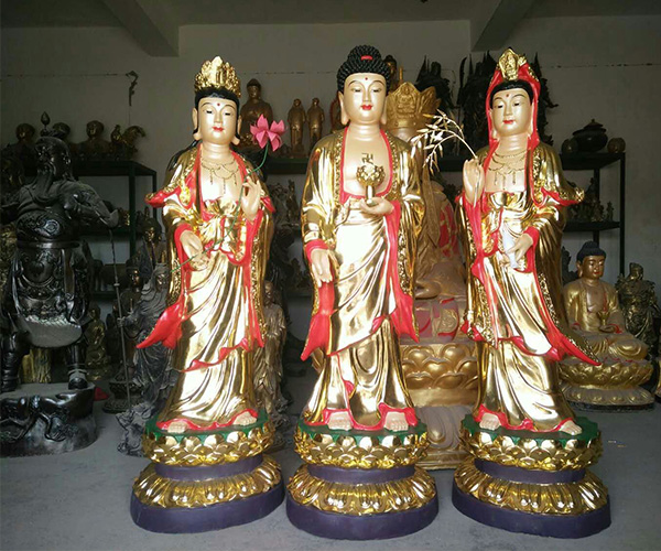 西方三圣/铜佛像